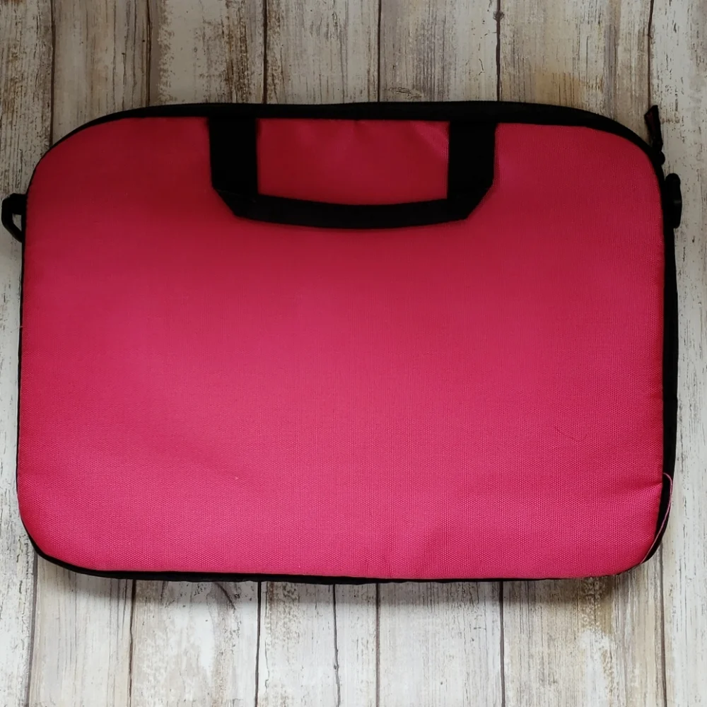 Pink and black device holder / bag
